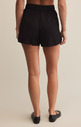 Z Supply Women's Topanga Linen Shorts in Black
