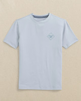 Southern Tide Boys' Baseball Performance Tee Slate Grey front view
