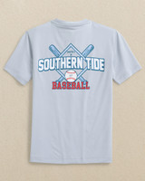 Southern Tide Boys' Baseball Performance Tee Slate Grey back view