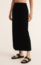 Z Supply Women's Gail Midi Skirt in True Black