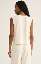 Z Supply Women's Stars & Stripes La Mer Tank in Sea Salt