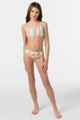O'Neill Girls' Low Tide Bralette Bikini Set in Multi