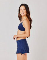 Carve Designs Women's Hoku Swim Skort in Navy detail view