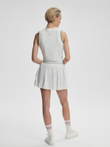 Varley Women's Clemency Mid Rise Skort in White back view