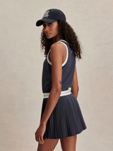Varley Women's Clemency Mid Rise Skort in Blue Night side view