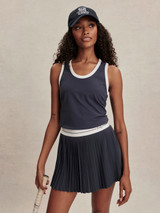 Varley Women's Clemency Mid Rise Skort in Blue Night detail view