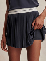 Varley Women's Clemency Mid Rise Skort in Blue Night back view