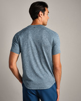 Rhone Atmosphere Tee Cape Blue Heather on model