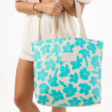 Aloha Collection Day Tripper Tote Bag in Puakenikeni Buds - Blue Lagoon