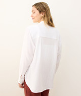 Marine Layer Women's Jane Relaxed Button Shirt in White