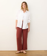 Marine Layer Women's Jane Relaxed Button Shirt in White