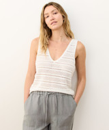 Marine Layer Women's Finley Sweater Tank Top in White