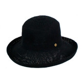 Peter Grimm Women's Priscilla Wide Brim Hat in Black detail