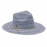 Peter Grimm Women's Danika Wide Brim Hat Light Blue front view