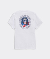 The Vineyard Vines Men's USA Flag Mountain Dog Pocket Tee in White