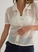 Bella Dahl Women's Short Sleeve Button Down side view