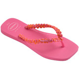 The Havaianas Women's Slim Square Boho Flip Flops in Pink Flux