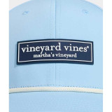 The Vineyard Vines Men's Rubber Patch Logo Performance Hat in Jake Blue