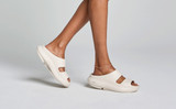 Oofos Women's OOyea Sandals in Chalk
