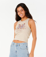 Rip Curl Women's Butterfly Rib Tank in Natural