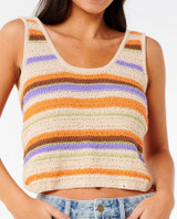 Rip Curl Women's Cala Nights Knit Tank Top in Light Orange