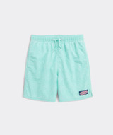 The Vineyard Vines Boys' Island Swim Trunks in Crystal Blue