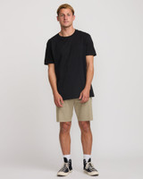 Billabong Men's Crossfire Submersible 19" Hybrid Shorts in Khaki front view