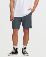 Billabong Men's Crossfire Submersible 19" Hybrid Shorts in Navy back view