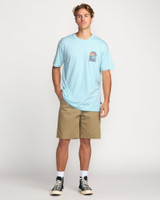 Billabong Men's Portal Premium Tee Coastal Blue back view