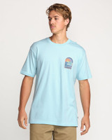 Billabong Men's Portal Premium Tee Coastal Blue flat lay