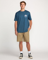 Billabong Men's Runner Premium Tee in Deep Blue back view