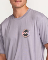 Billabong Men's Hollow Premium Tee in Light Purple side angle