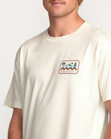 Billabong Men's Range A/Div Tee in Off White on-body view