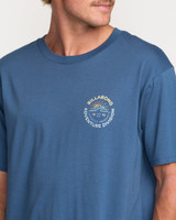 The Billabong Men's Rockies A/Div Tee in Deep Blue