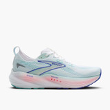 The Brooks Women's Glycerin 22 Running Shoes in  White/Limpet Shell/Amparo Blue