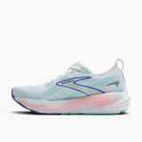The Brooks Women's Glycerin 22 Running Shoes in  White/Limpet Shell/Amparo Blue