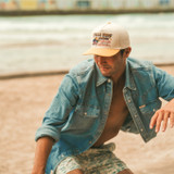 The Sendero X Waco Surf Texas Surf Ranger Snapback Hat in White