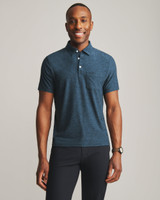Rhone Men's WFH Polo Dark Teal Heather detail