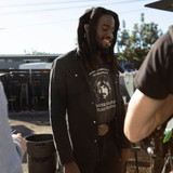 Seager X Waylon Jennings Men's Dumb Ugly Tee in Vintage Black detail view