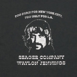 Seager X Waylon Jennings Men's Dumb Ugly Tee in Vintage Black back view