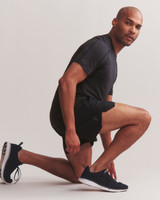 Rhone Men's Invictus 5 inch Ripstop Shorts Black side view