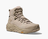The Hoka Men's Kaha 3 GTX Hiking Boots in Linen Brown