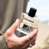 Guy Fox Preston Cologne bottle side angle