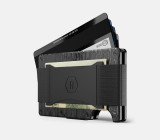 The Ridge Damascus Wallet in Black back view