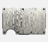 The Ridge Damascus Wallet in Silver full view