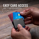 The Ridge Lite Wallet in Gunmetal open view