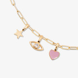 Pura Vida Harper Charm in Pink Heart