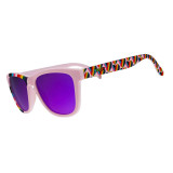 goodr We're Here to Slay OG Sunglasses Pink three-quarter view