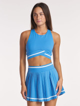 Thrive Societe Women's Pleated Stripe Skirt