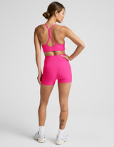 Beyond Yoga Women's Spacedye Keep Pace 3" Shorts in Pink Glow Heather